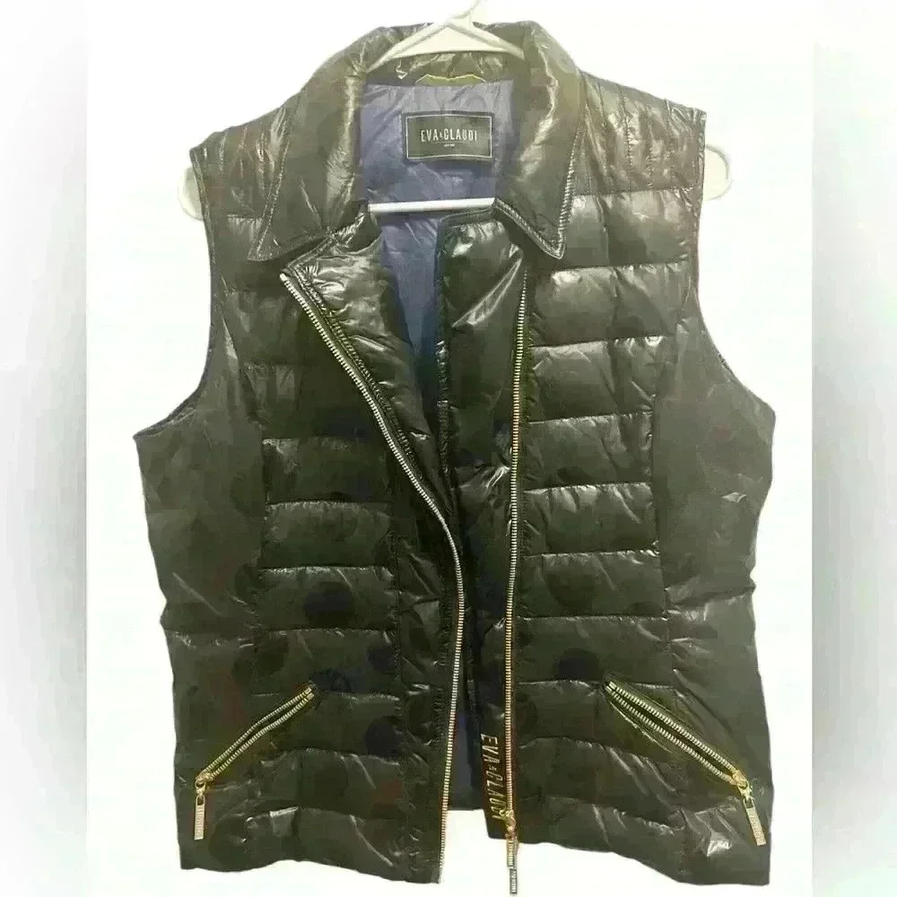 EVA&CLAUDI- Women’s Puffer Vest/ Black/ Size 42 Equivalent To Size L/12